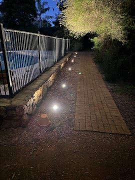 Garden pathway lighting installed by Kivalo Electrical